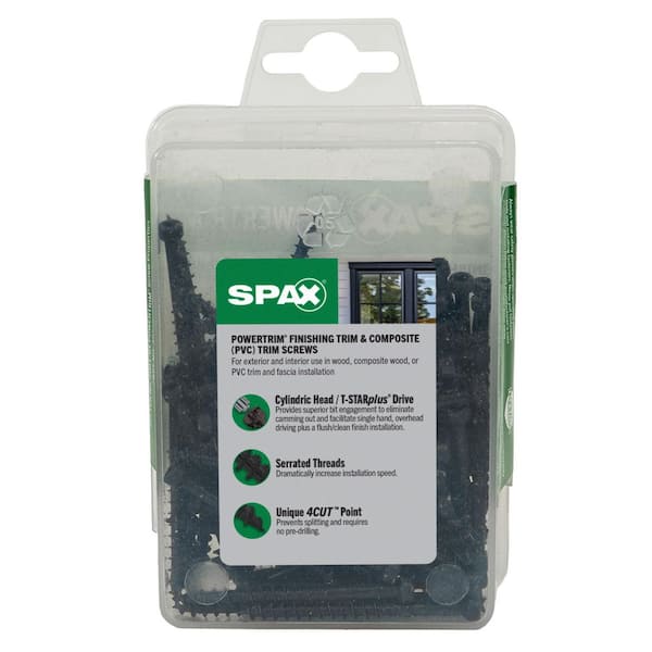 SPAX #8 x 2 in. Black Powertrim Exterior and Interior T10 T-Star