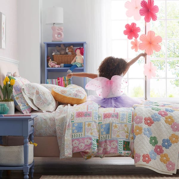 The Company Store Company Kids White Multi Floral Dream Organic