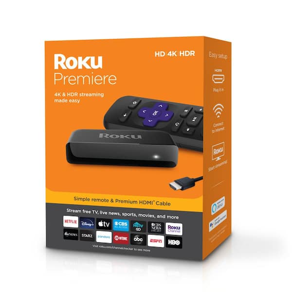 Roku Premiere Streaming Media Player in Black 3920R - The Home Depot