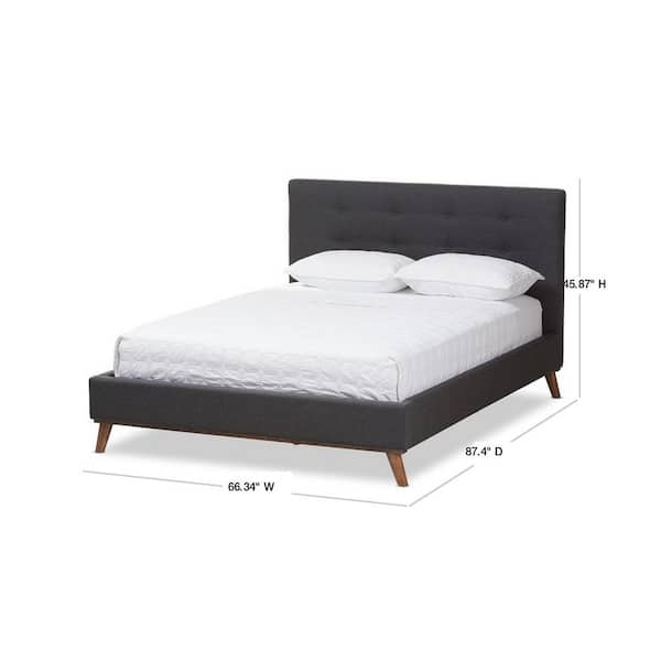 Valencia Dark Gray Queen Platform Bed