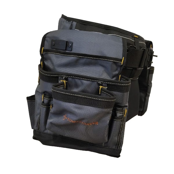 Tommie Copper Adjustable 2-Bag 19-Pocket Tool Belt with Back