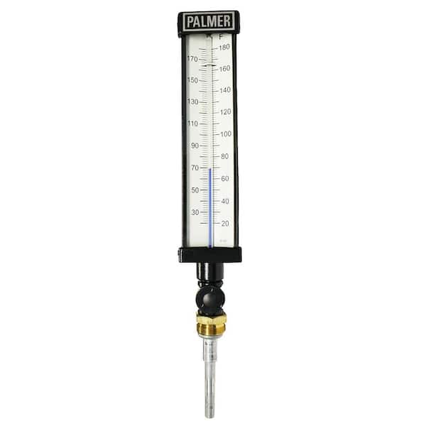 Palmer Instruments 9 in. Scale Aluminum Industrial Thermometer (20 to 180 Degree F)