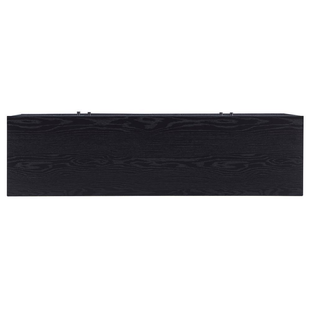 Henn&Hart 58" Black Grain MDF and Metal Buffet Sideboard