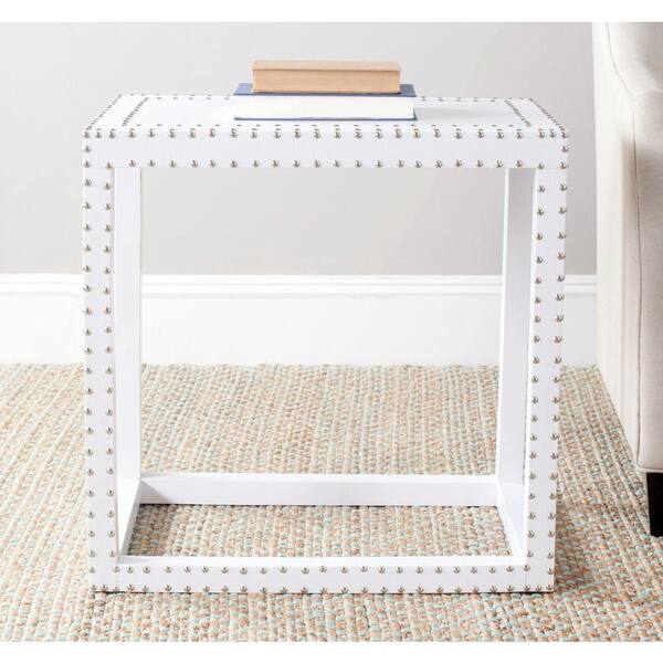 SAFAVIEH Lena White End Table