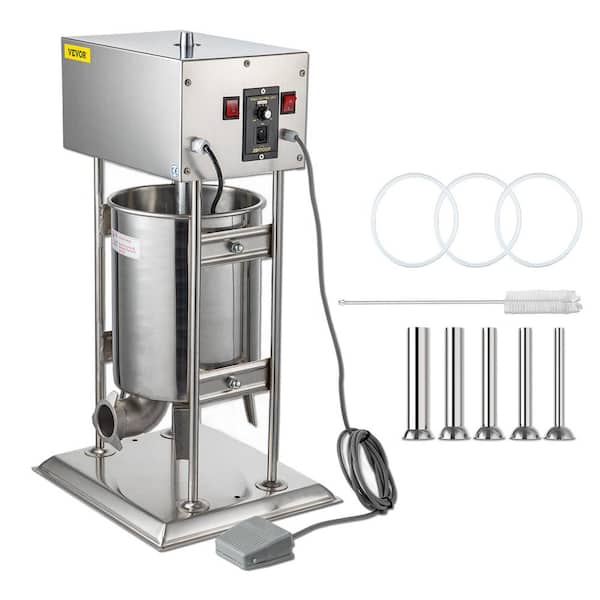VEVOR Electric Sausage Stuffer 20L Variable Speed Meat Stuffer with 5 Filling Funnels Stainless Steel Sausage Filler Machine