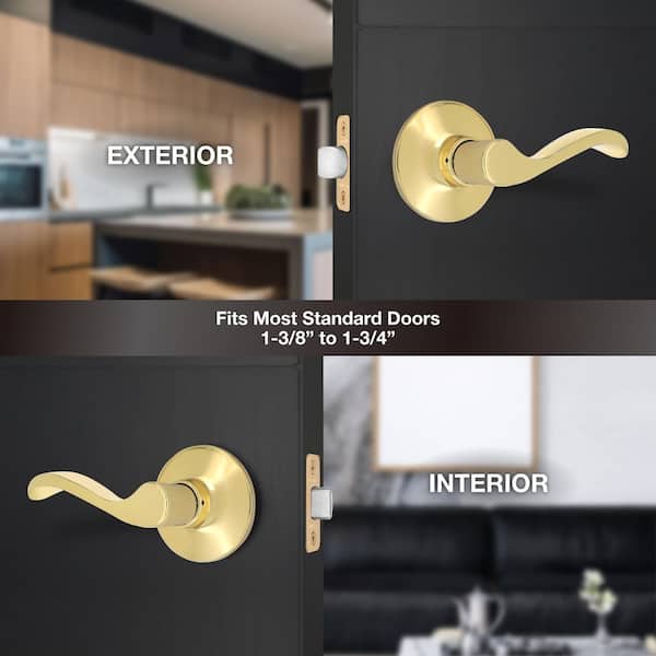 Defiant Naples Polished Brass Hall/Closet Door Lever 32LYE703B