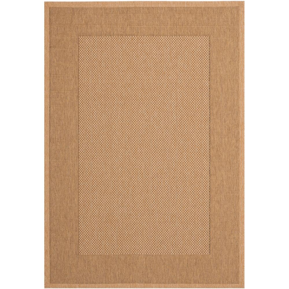 SAFAVIEH Courtyard Natural/Gold 9 ft. x 12 ft. Solid Indoor/Outdoor