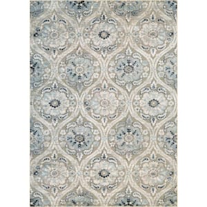 Cire Cherrington Greige-Antique Cream 4 ft. x 5 ft. Area Rug