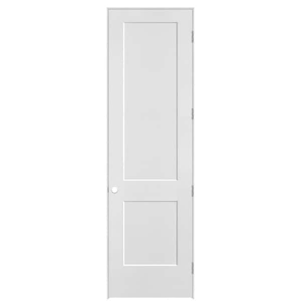 Masonite Logan 28 in. x 96 in. 2-Panel Left-Handed Hollow Core Primed White Composite Single Prehung Interior Door