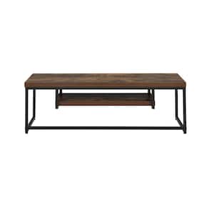 Bob 47 in. Weathered Oak and Black Wood TV Stand Fits TVs Up to 40 in.