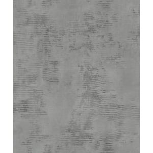 57.8 sq. ft. Osborn Charcoal Distressed Texture Strippable Wallpaper Covers