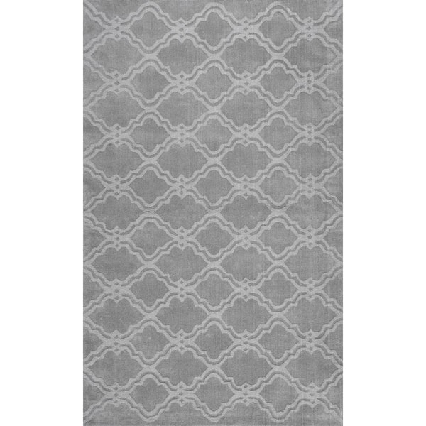nuLOOM Wilhelmina Geometric Gray 10 ft. x 14 ft. Area Rug