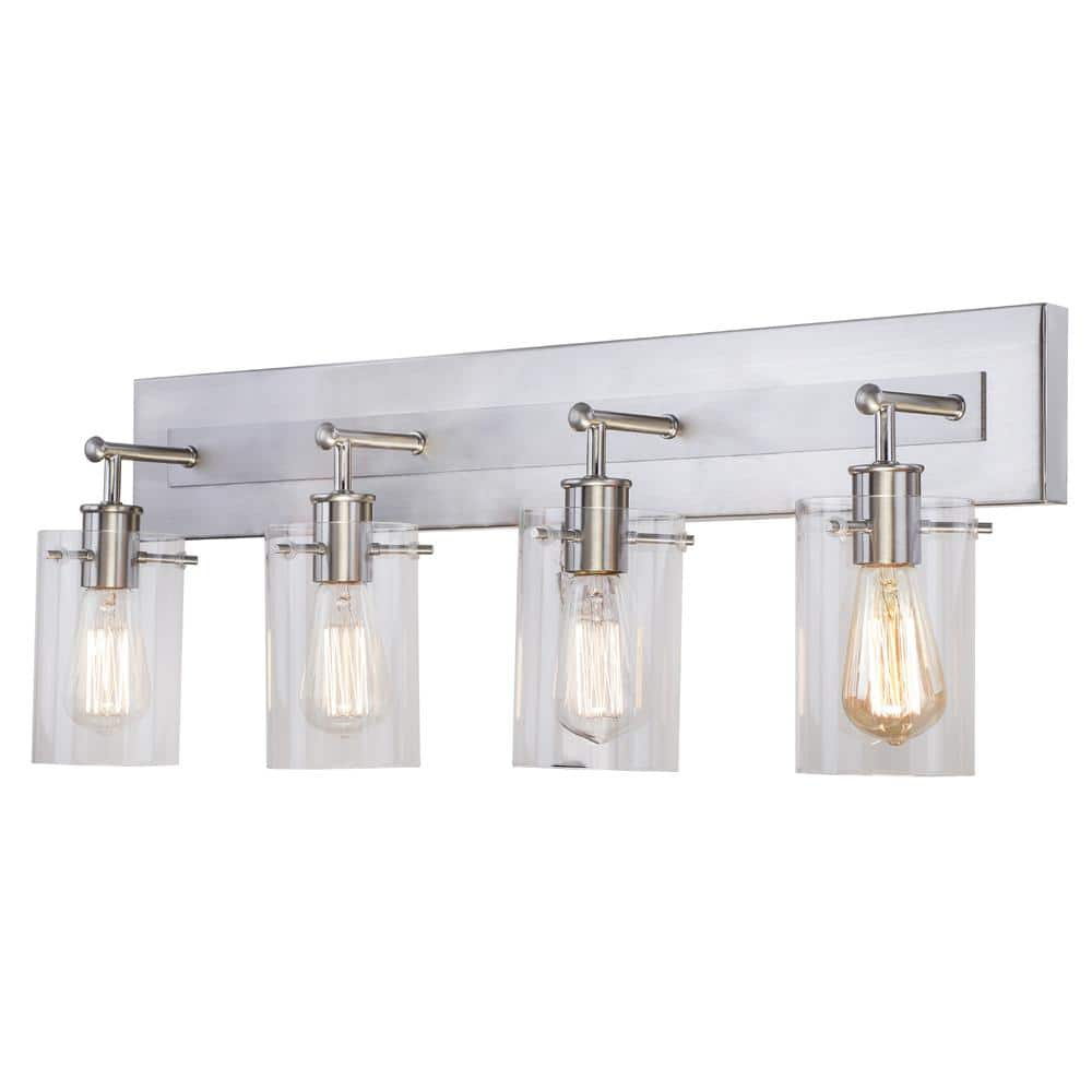 4 light bathroom fixture brushed outlet nickel