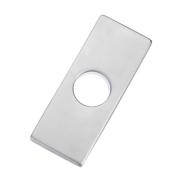 6.1 in. x 2.44 in. x 0.31 in. Stainless Steel 1-Hole or 3-Hole Sink Faucet Deckplate Hole Cover in Brushed Nickel