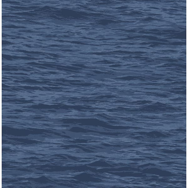 NextWall Denim Blue Serene Sea Peel and Stick Wallpaper 30.75 sq. ft.