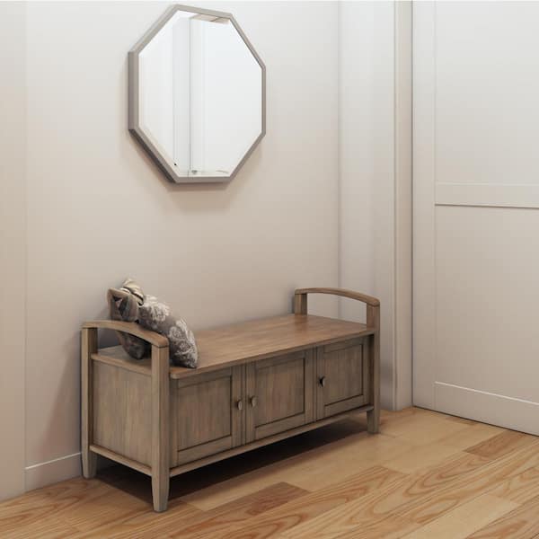 Solid wood deals entryway storage bench