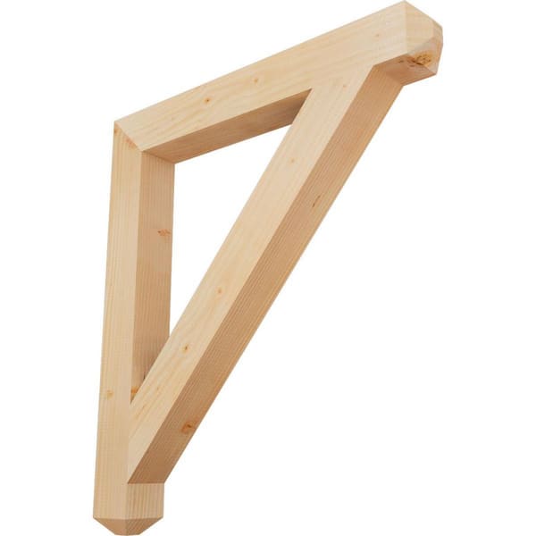 Ekena Millwork 3.5 in. x 36 in. x 32 in. Douglas Fir Traditional Craftsman Smooth Bracket