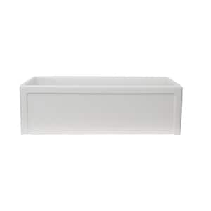 Whitehaus Quatro Alcove Reversible Fireclay Kitchen Sink WHQD540, Biscuit