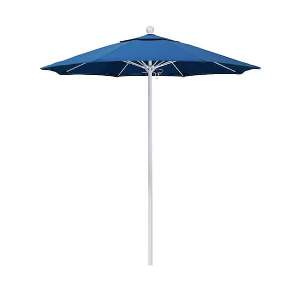 Manual Lift UV Protected Water Resistant Aluminum Pole Market Umbrella 7.5 ft 