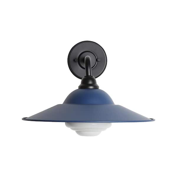 Croma 15 in. Matte Black Outdoor Hardwired Wall Sconce with No Bulbs Included