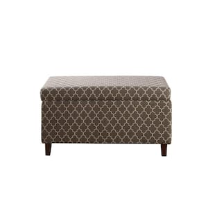 Multi-Colored Chain Patterned Deep Storage Ottoman