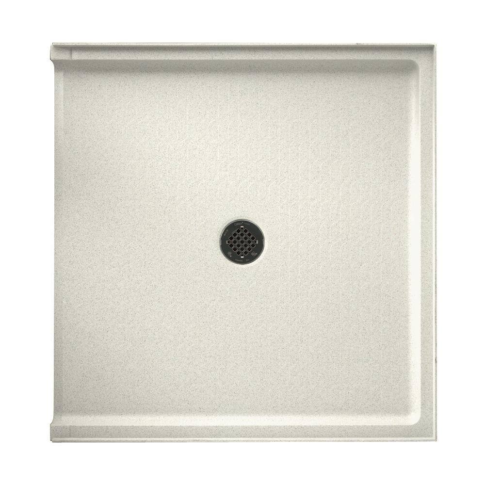 Swan Veritek 38 in. L x 37 in. W Alcove Shower Pan Base with Center