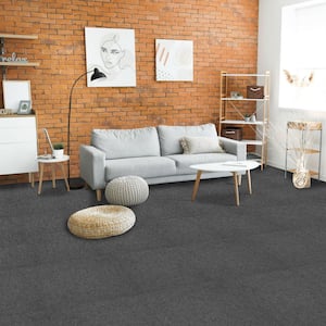 Nexus Smoke 19.7 in. x 19.7 in. Self Adhesive Carpet Floor Tile (12 Tiles/32.3 sq. ft.)
