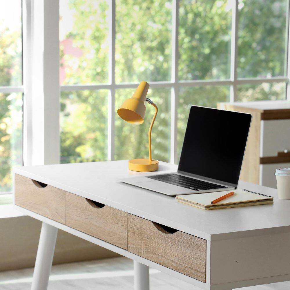 15.2 Cone Shade Desk Lamp, Yellow Finish with Adjustable Shade for Dorm or Office price history on PriceWatchPro