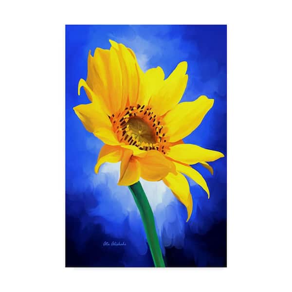 Trademark Fine Art Ata Alishia Sunflower Canvas Unframed Photography Wall Art 22 in. x 32 in
