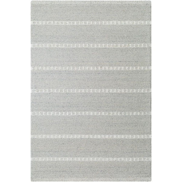Livabliss Brook Gray/Off White 8 ft. x 10 ft. Modern Indoor Area Rug
