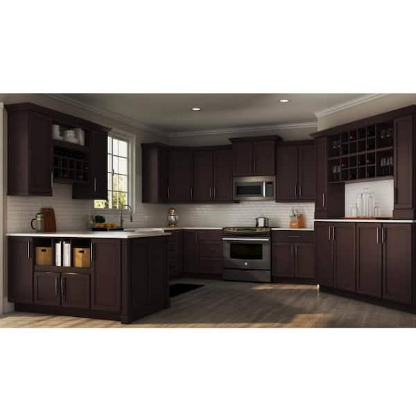 Hampton Bay 24 in. W x 24 in. D x 34.5 in. H Assembled Drawer Base Kitchen  Cabinet in Unfinished with Recessed Panel KDB24-UF - The Home Depot