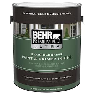 1 gal. Medium Base Semi-Gloss Enamel Exterior Paint and Primer in One