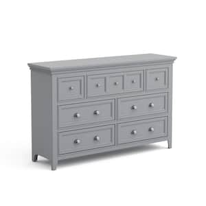 Ranchero 7-Drawer Gray with Care Kit Dresser (36 in. H X 56 in. W X 18 in. D)