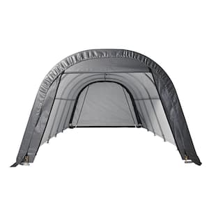 ShelterCoat 13 ft. x 24 ft. Wind and Snow Rated Garage Round Gray STD