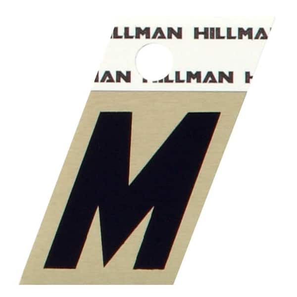 Hillman 1-1/2 in. Aluminum Angle-Cut Letter M