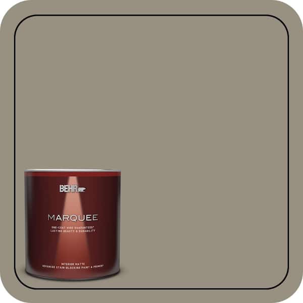 BEHR MARQUEE 1 Qt. #N320-5 Gray Squirrel One-Coat Hide Matte Interior Paint & Primer