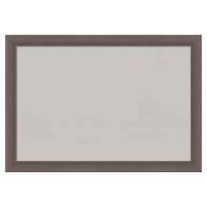 Urban Pewter Framed Grey Corkboard 26 in. x 18 in. Bulletin Board Memo Board