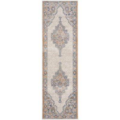 Nourison Concerto Beige/Grey 9 ft. x 12 ft. Abstract Rustic Area Rug ...