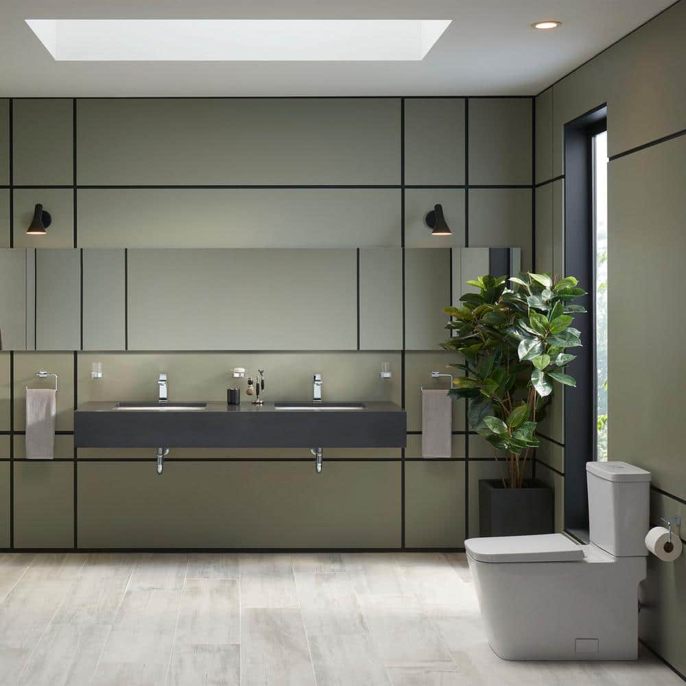 Alpine White Ceramic Rectangular Undermount Bathroom Sink