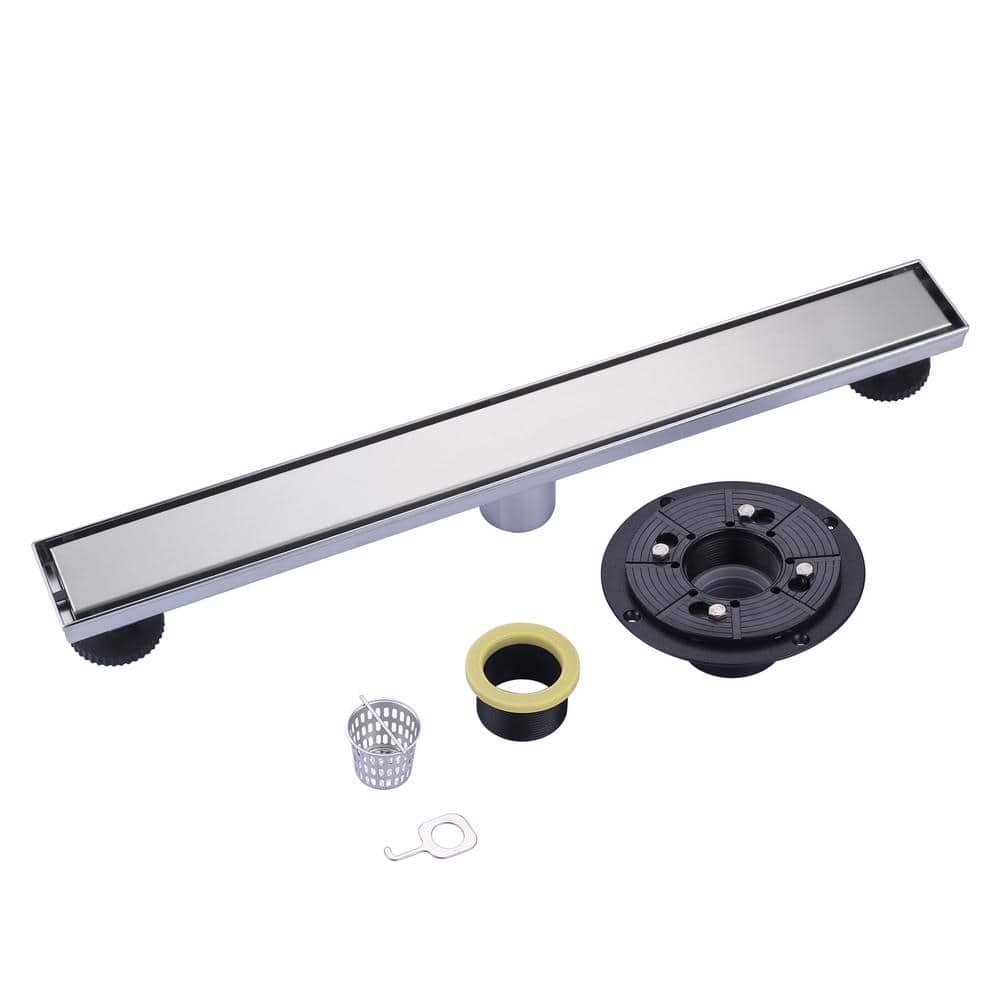 24 in. Brushed Nickel Stainless Steel Linear Shower Drain