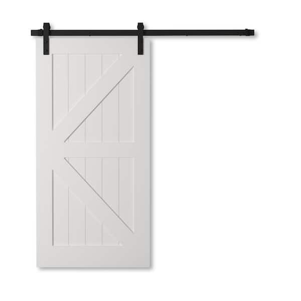 Urban Woodcraft 40-in x 83-in Painted Espresso Z-frame Prefinished Pine MDF Single Barn Door (Hardware Included) Urban Woodcraft 40-in x 83-in Painted Espresso Z-frame Prefinished Pine MDF Single Barn Door (Hardware Included)