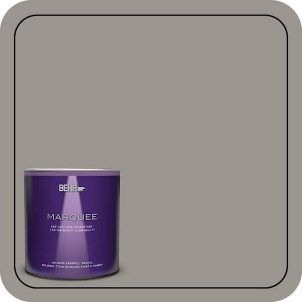 BEHR MARQUEE 1 qt. #N360-4 Battleship Gray One-Coat Hide Eggshell Enamel Interior Paint & Primer