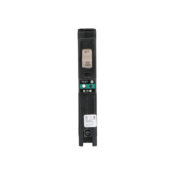 Eaton 20 Amp 120-Volt/240-Volt Single Pole AFCI Plug-On Neutral Circuit Breaker