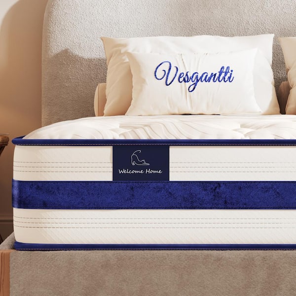 Vesgantti Tight Top Series Twin XL Medium Hybrid 12 in. Bed-in-a-Box Mattress