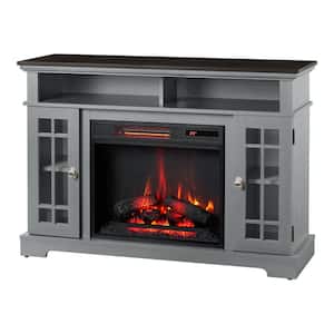Canteridge 47 in. Media Console Electric Fireplace for TVs up to 55 in. in Antique Gray