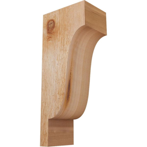 Ekena Millwork 4 in. x 6 in. x 14 in. Western Red Cedar Newport Rough Sawn Corbel