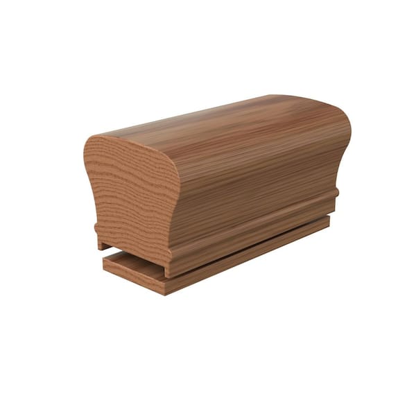 2.375 in. D x 2.625 in. W x 96 in. L Unfinished White Oak Wood Straight Handrail