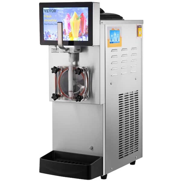 VEVOR Commercial Slushy Machine 270 oz. Single Bowl Margarita Machine 1550W Stainless Steel Snow Cone Machine for Party Cafes