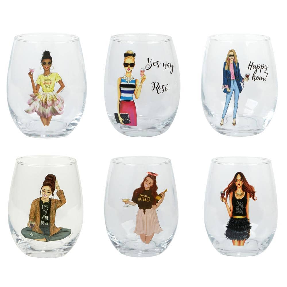 🐶 Pawsitive Vibes 🐱 fun PLASTIC stemless wine glasses set of 5 picnic  edition