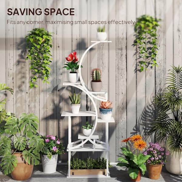 Outsunny 24.4 in. x 10.2 in. x 61.8 in. Indoor Steel Frame